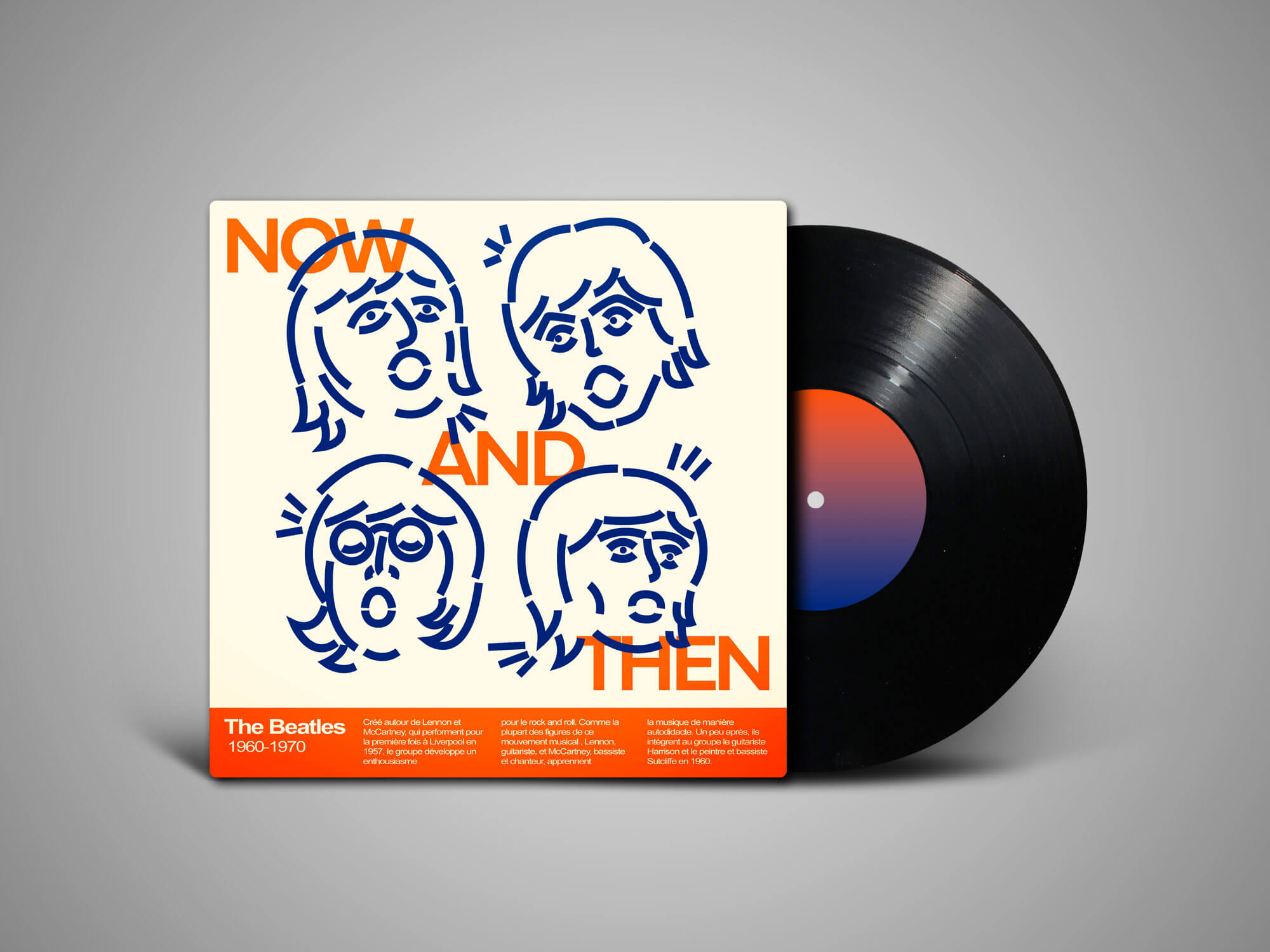 Pochette de vinyle en hommage aux Beatles