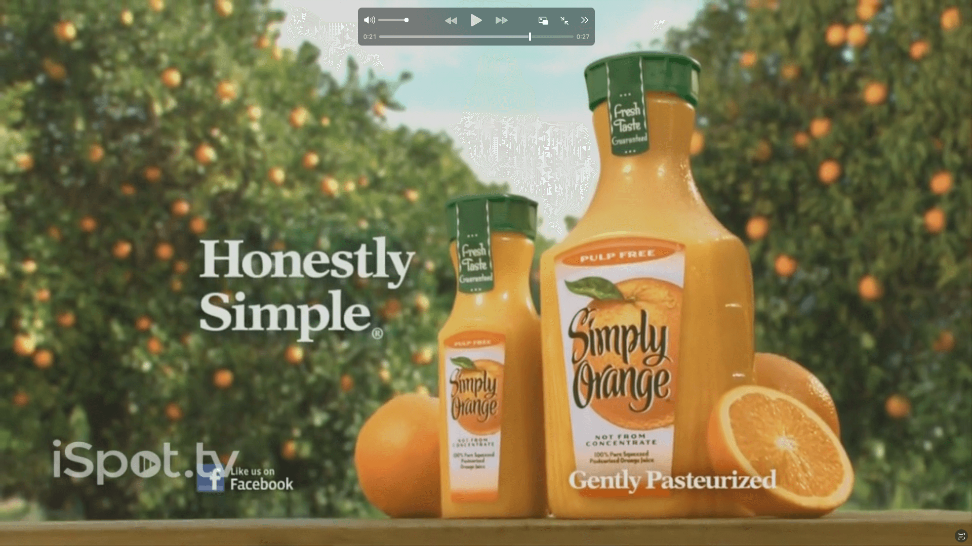 Publicité pour une marque de jus de fruit fictive