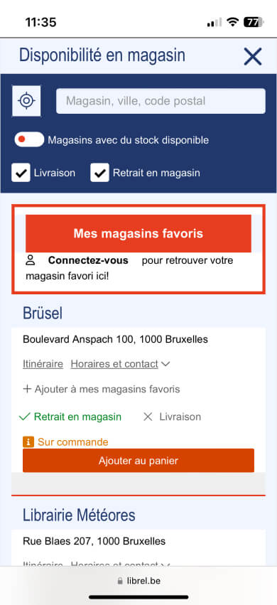 Capture d'écran du site internet librel