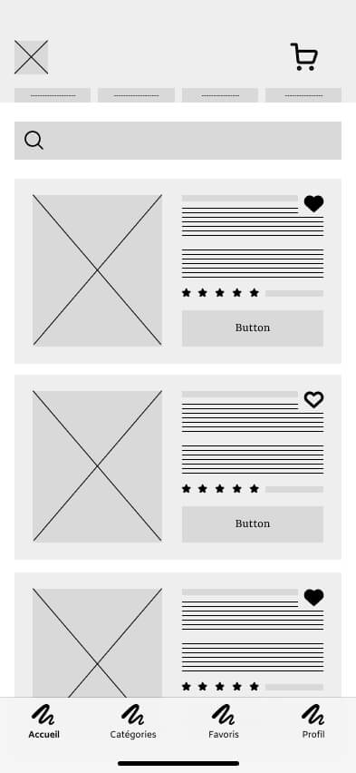 Capture d'écran du wireframe